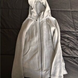 lululemon athletica Light Gray Full-Zip Hoodie